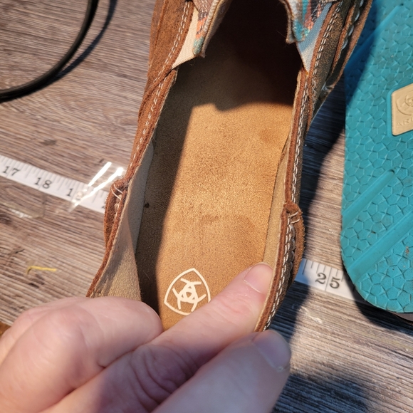Ariat Southwest Pattern Leather Slip On Shoe Ladies Size 8 - Picture 7 of 9